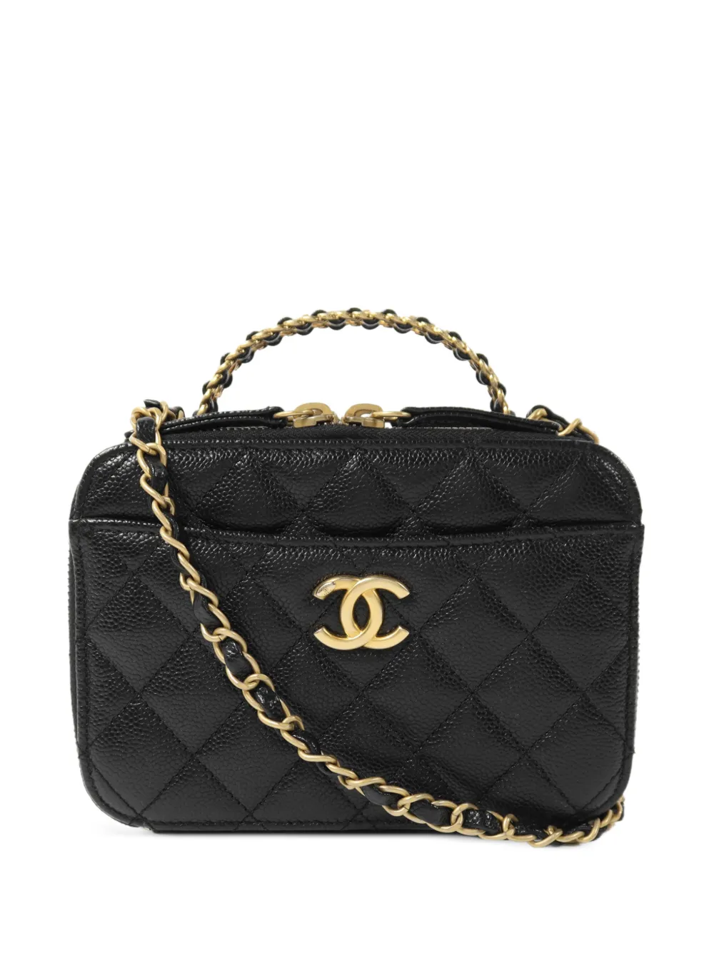CHANEL Pre-Owned Kosmetiktasche mit CC-Logo - Schwarz