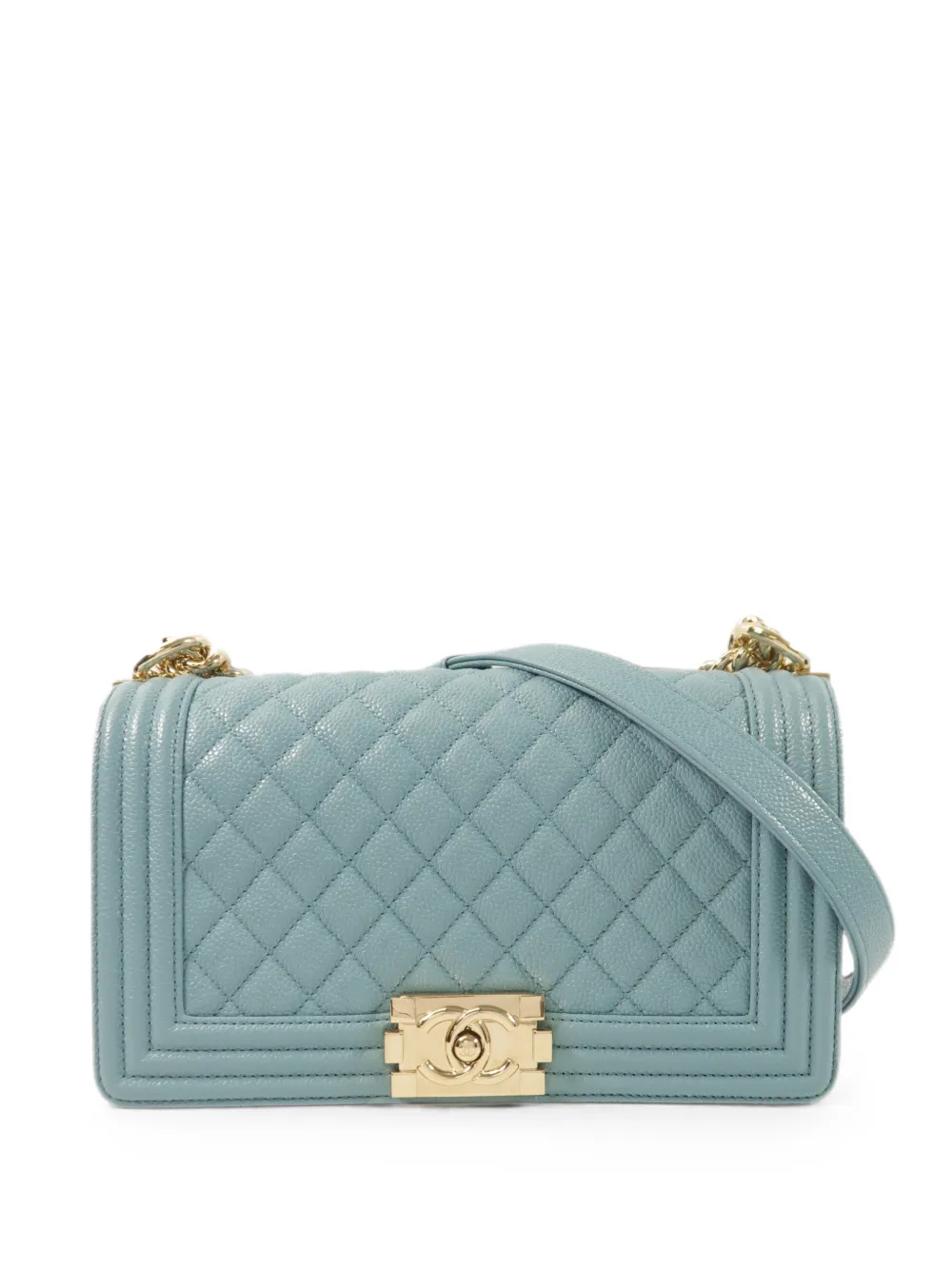 CHANEL Pre-Owned CC 25 Boy 25 chain-strap leather shoulder bag - Blue