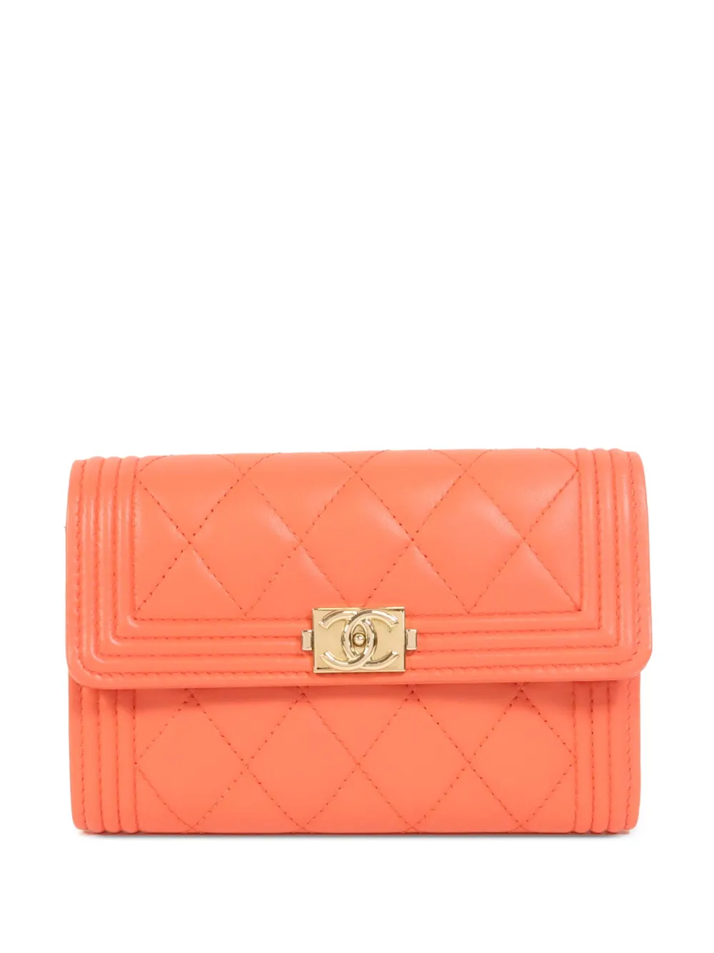 CHANEL Pre-Owned Portafoglio Boy Chanel - Arancione