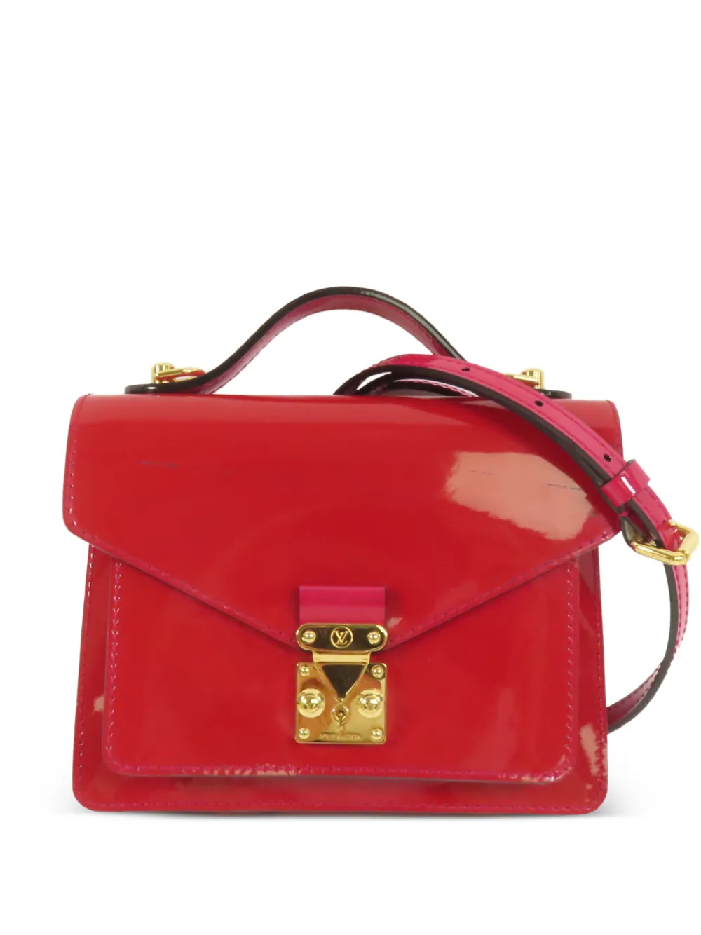 Louis Vuitton Pre-Owned 2012 BB Monceau Vernis-leather crossbody bag - Red