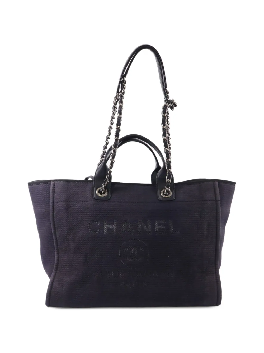 CHANEL Pre-Owned Borsa tote Deauville media - Blu