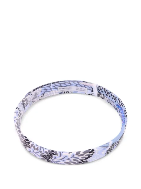 Hermès Pre-Owned floral-print silk hairband