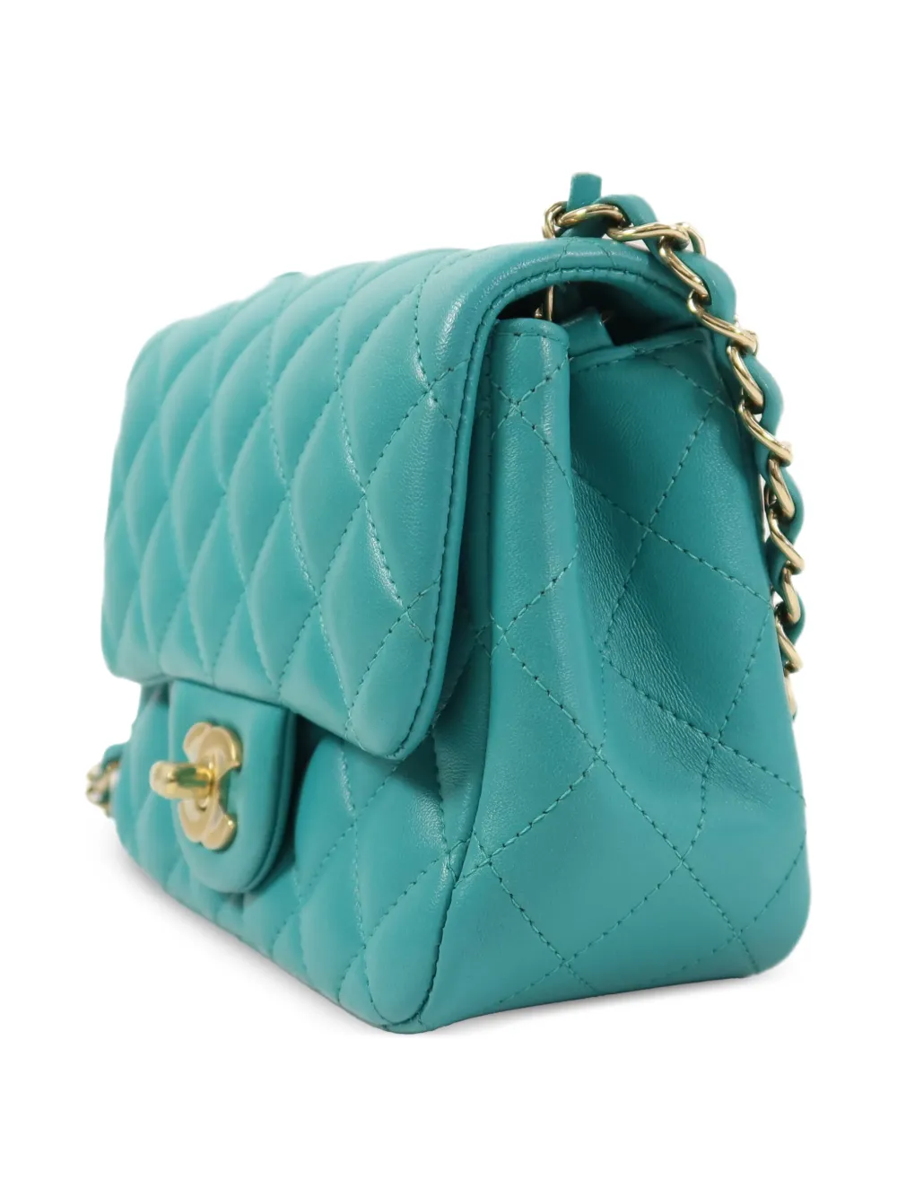 CHANEL Pre-Owned Classic mini-schoudertas Groen