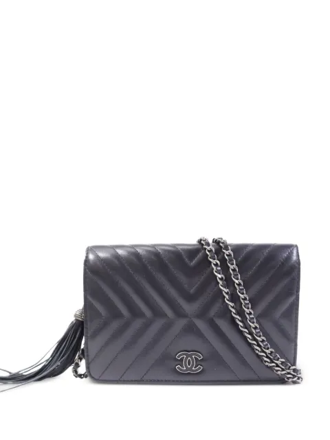 CHANEL Pre-Owned Wallet On Chain chevron-quilted crossbody bag