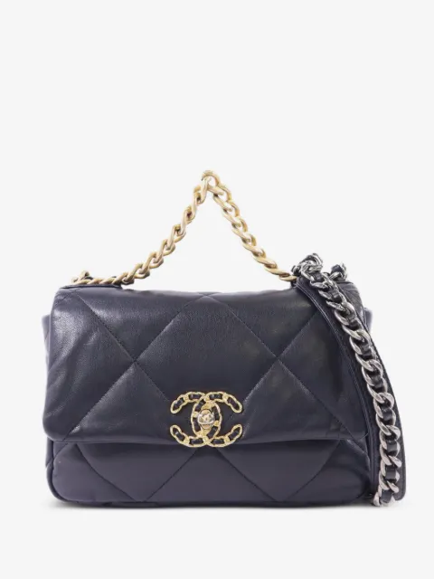 CHANEL Pre-Owned bolsa de hombro 19 CC Classic capitonada