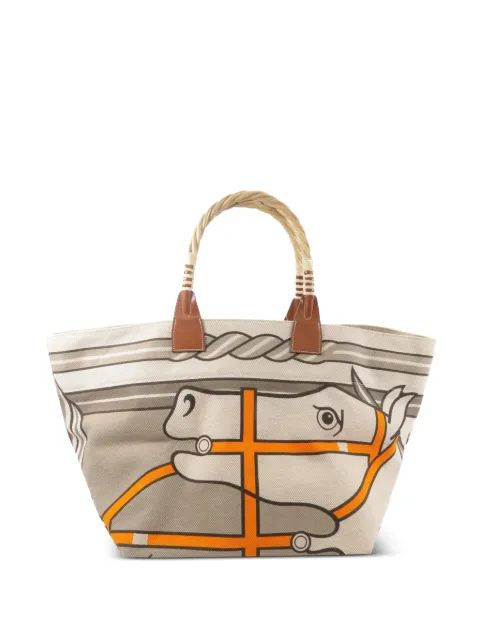Hermès Pre-Owned Steeple 28 horse-print tote bag