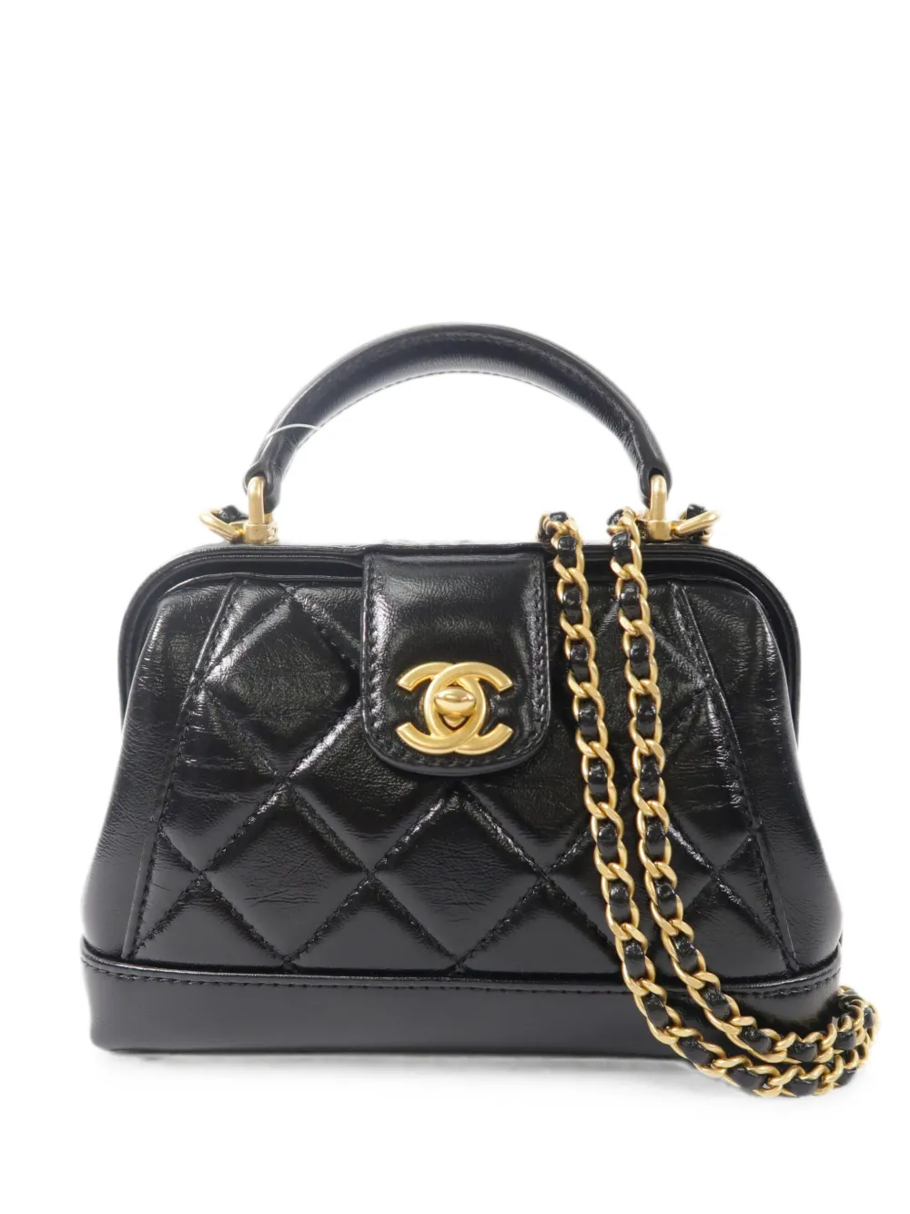 CHANEL Pre-Owned CC turn-lock doctor bag - Black