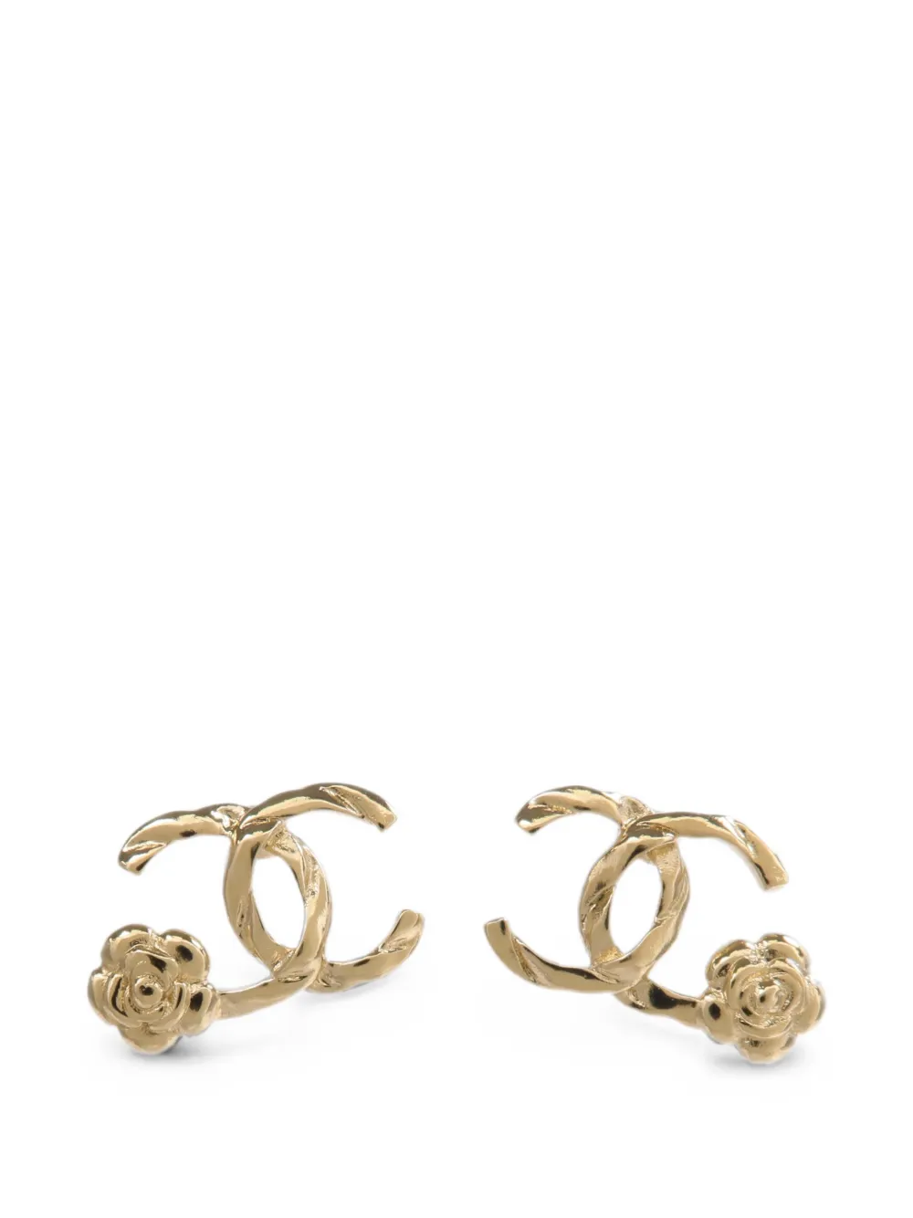 CHANEL Pre-Owned CC Camellia earrings - Gold