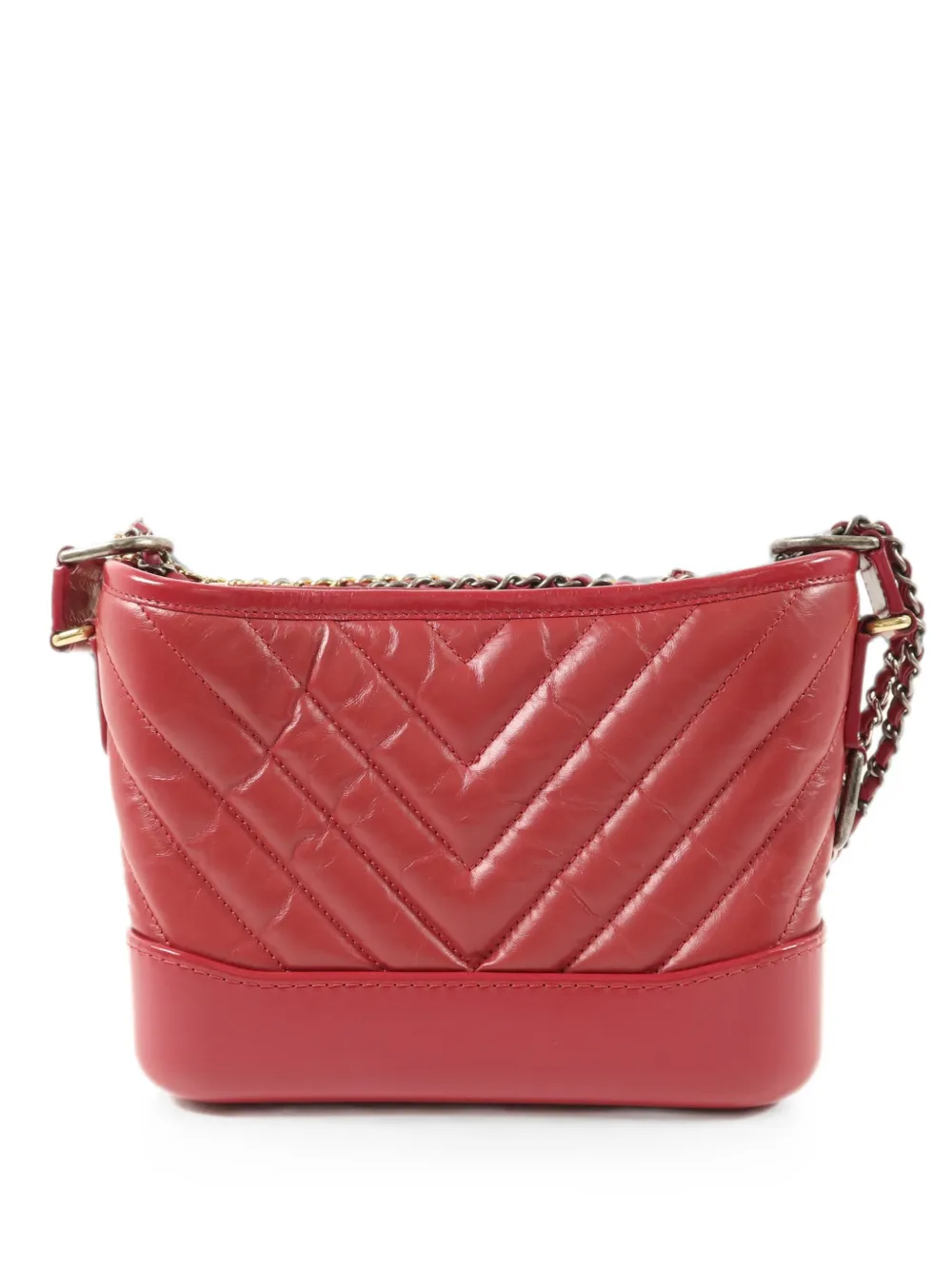 CHANEL Pre-Owned Gabrielle chevron-quilted shoulder bag - Red