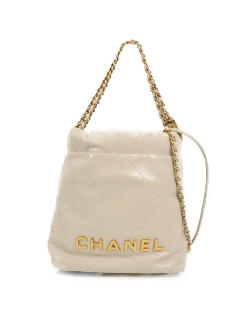 CHANEL Pre-Owned 22 Mini diamond-quilted shoulder bag