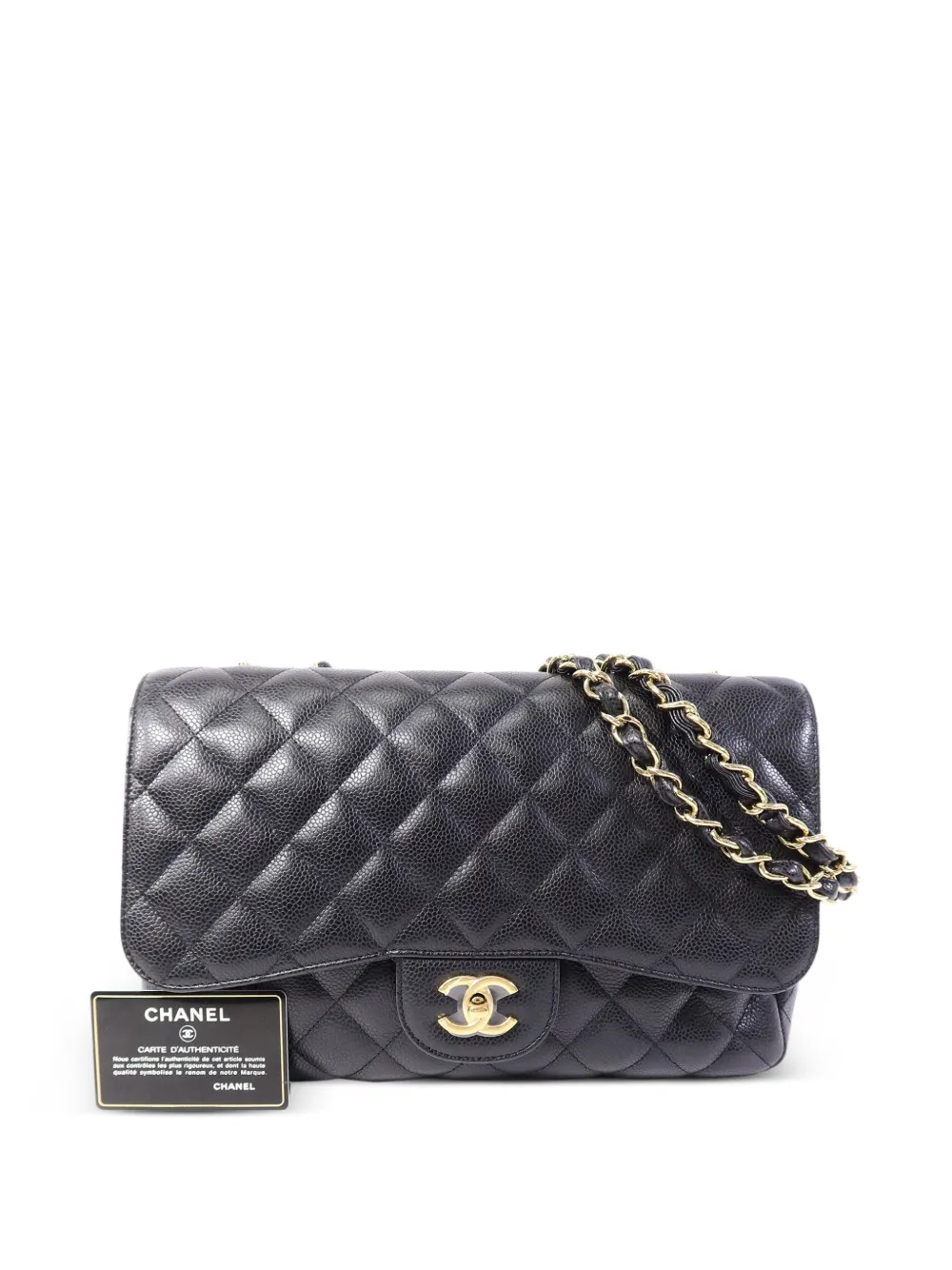 CHANEL Pre-Owned CC gewatteerde schoudertas met draaislot Zwart