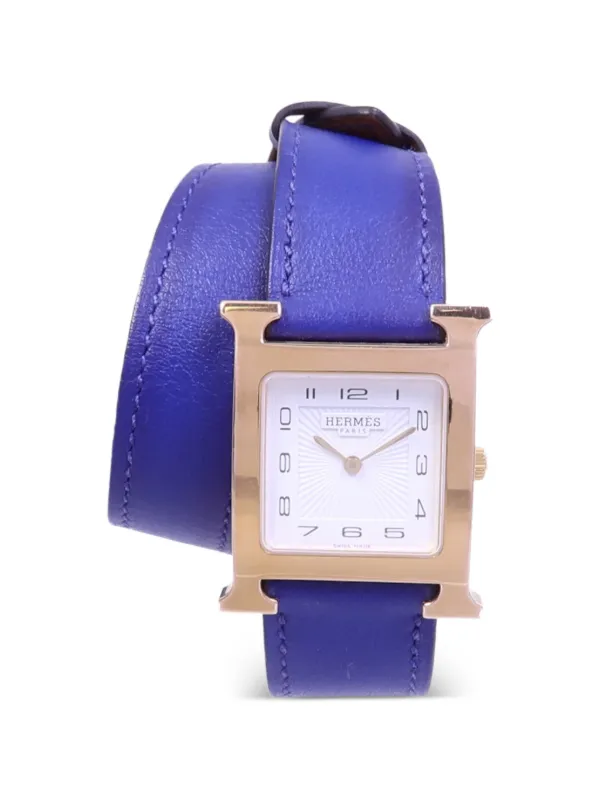 Hermès Pre-owned H Watch Double Tour 26mm Watch in White