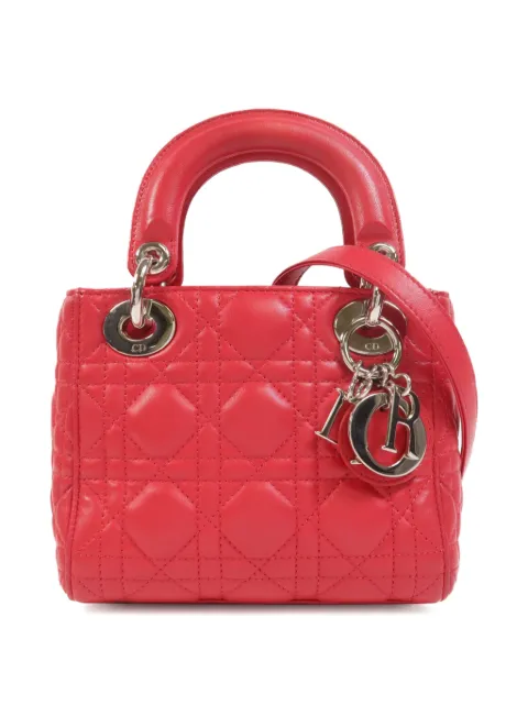 Christian Dior Pre-Owned mini Lady Dior two-way lambskin tote bag