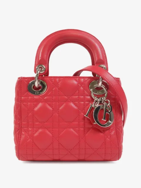 Christian Dior Pre-Owned mini sac à main Lady Dior en peau d'agneau
