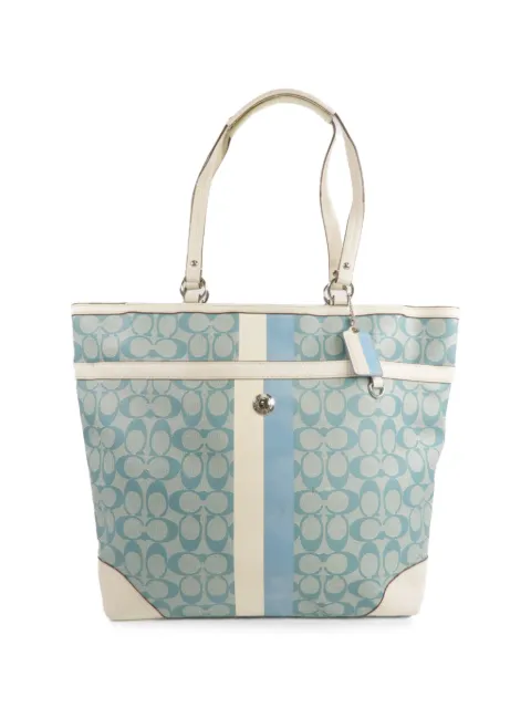 Coach Vintage monogram stripe tote bag