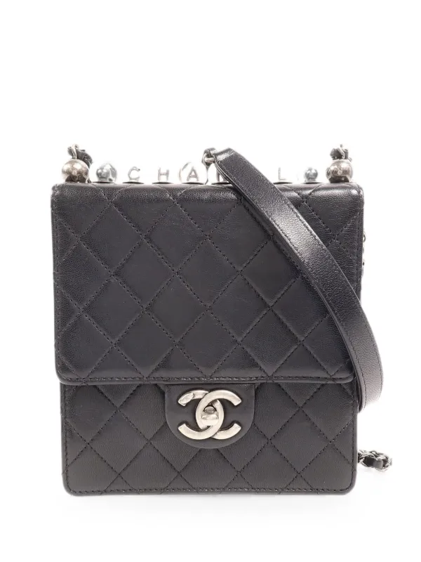 CHANEL Pre-Owned マトラッセ パールチェーン ショルダーバッグ 