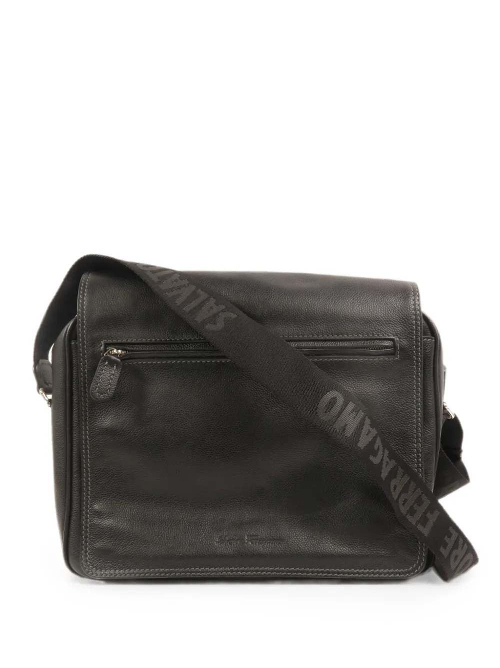 Ferragamo Pre-Owned logo-strap shoulder bag - Nero