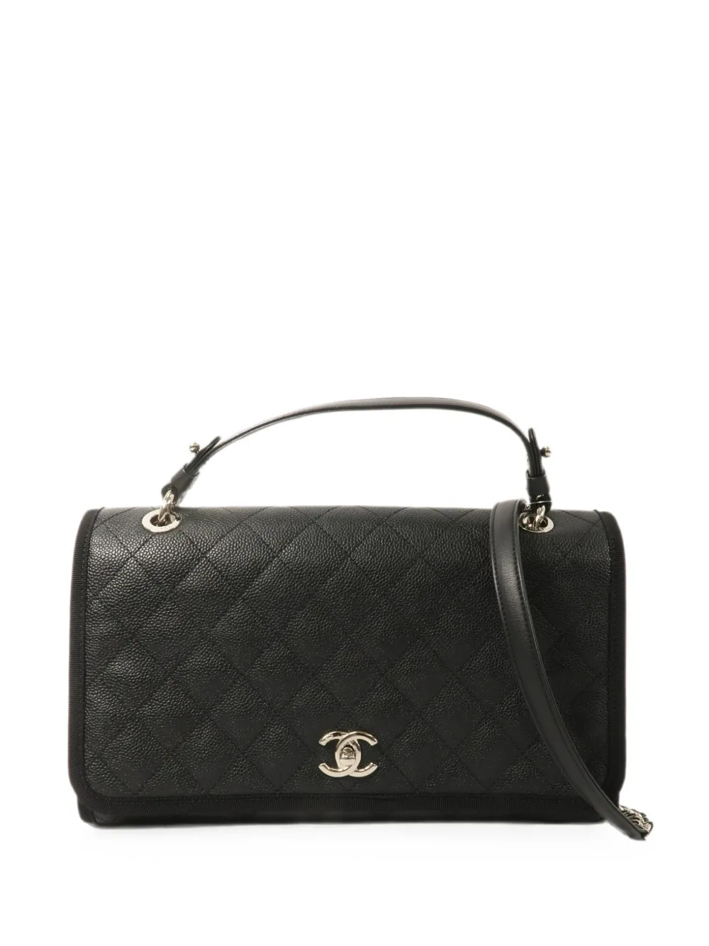 CHANEL Pre-Owned turn-lock-fastening shoulder bag - Black
