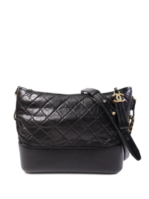CHANEL Pre-Owned Gabrielle gewatteerde lamsleren schoudertas
