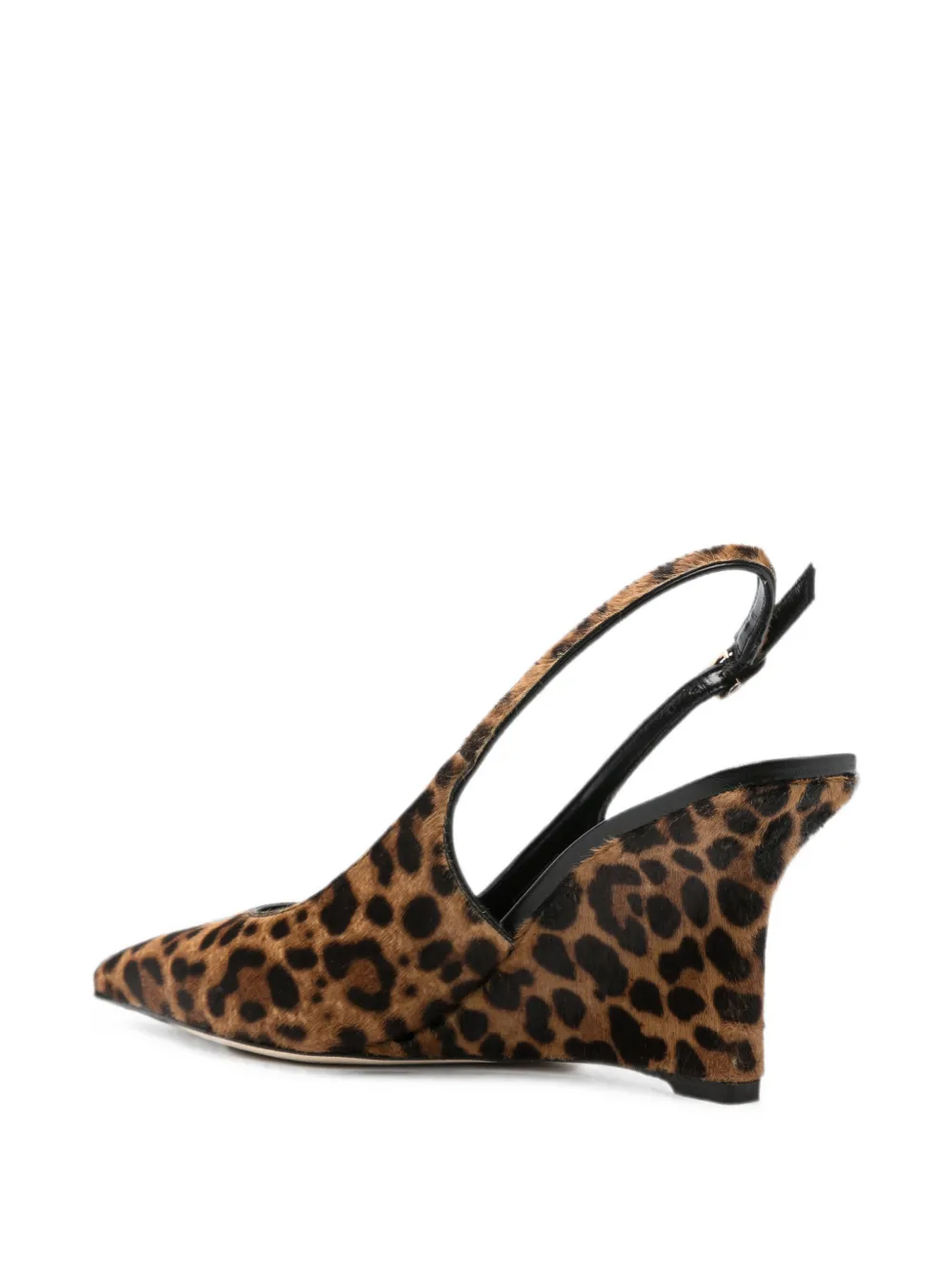 Stuart Weitzman Vinnie leopard-print wedge pumps Bruin
