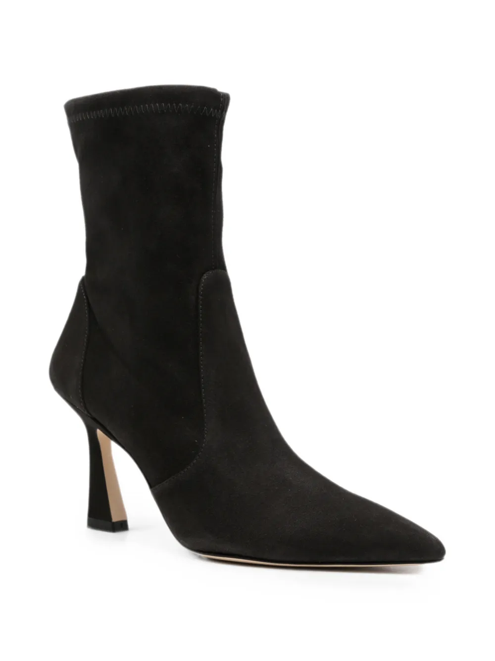Stuart Weitzman Vinnie pointed-toe ankle boots Zwart