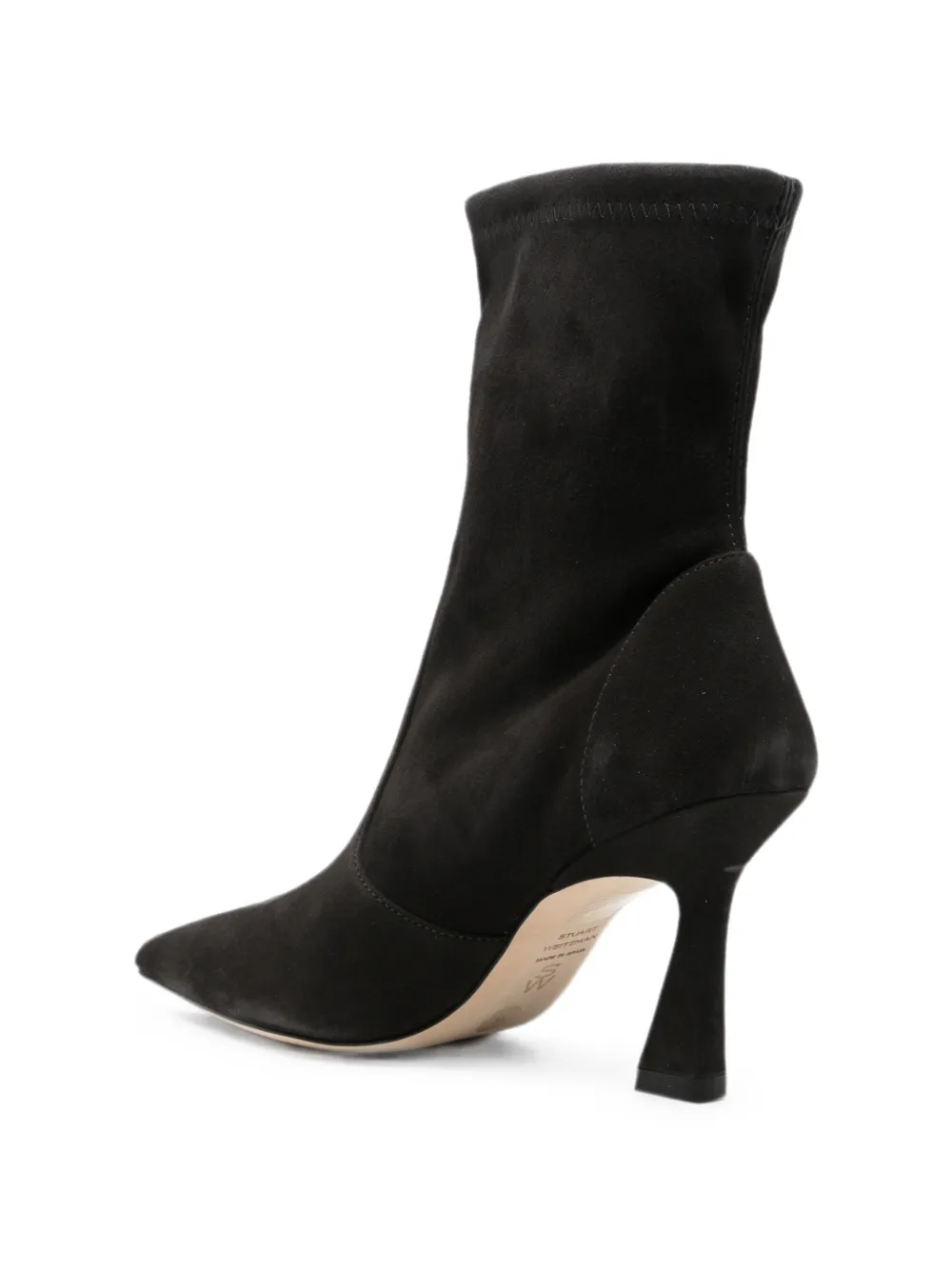 Stuart Weitzman Vinnie pointed-toe ankle boots Zwart