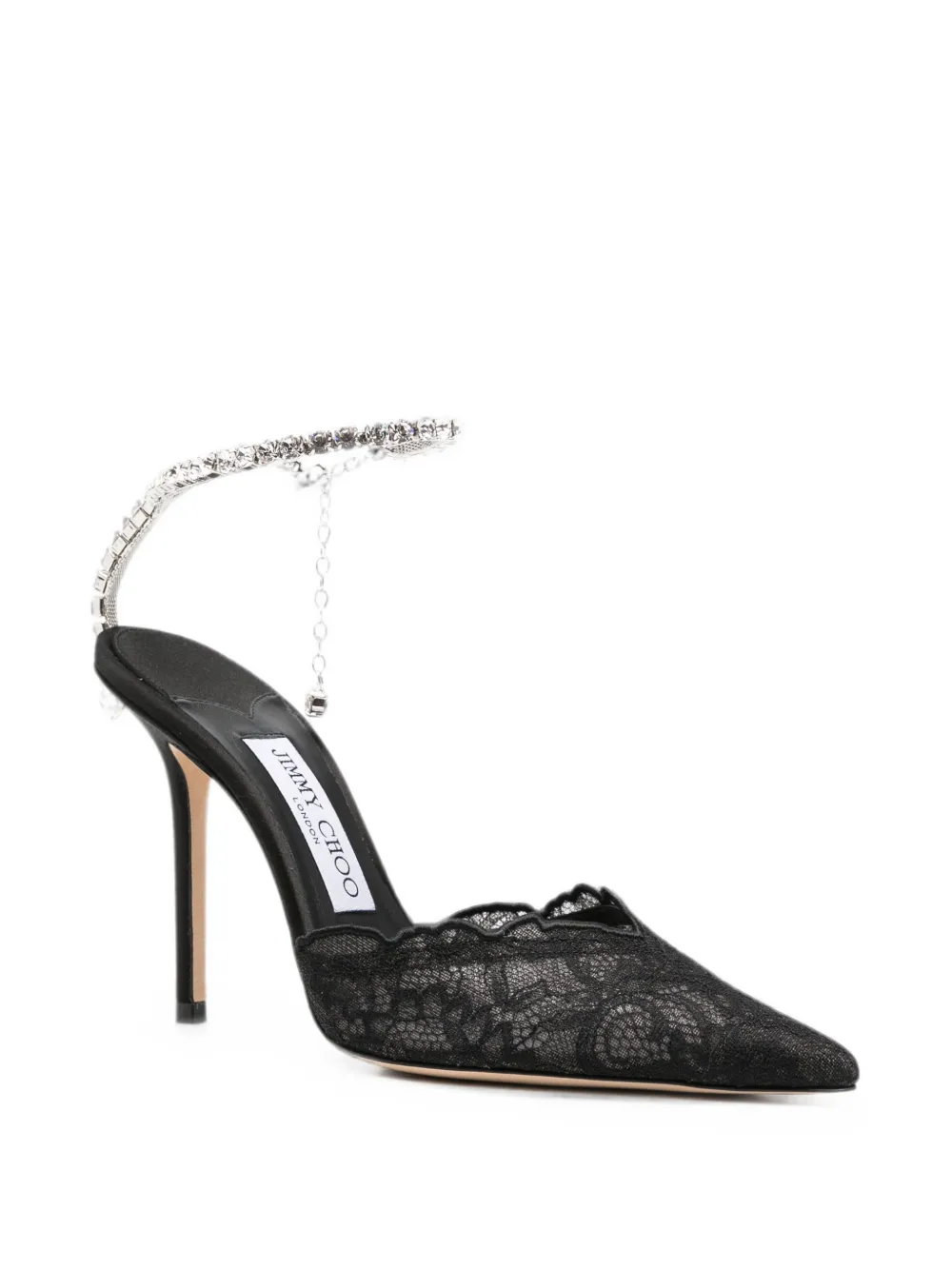 Jimmy Choo Saeda crystal-embellished pumps Zwart