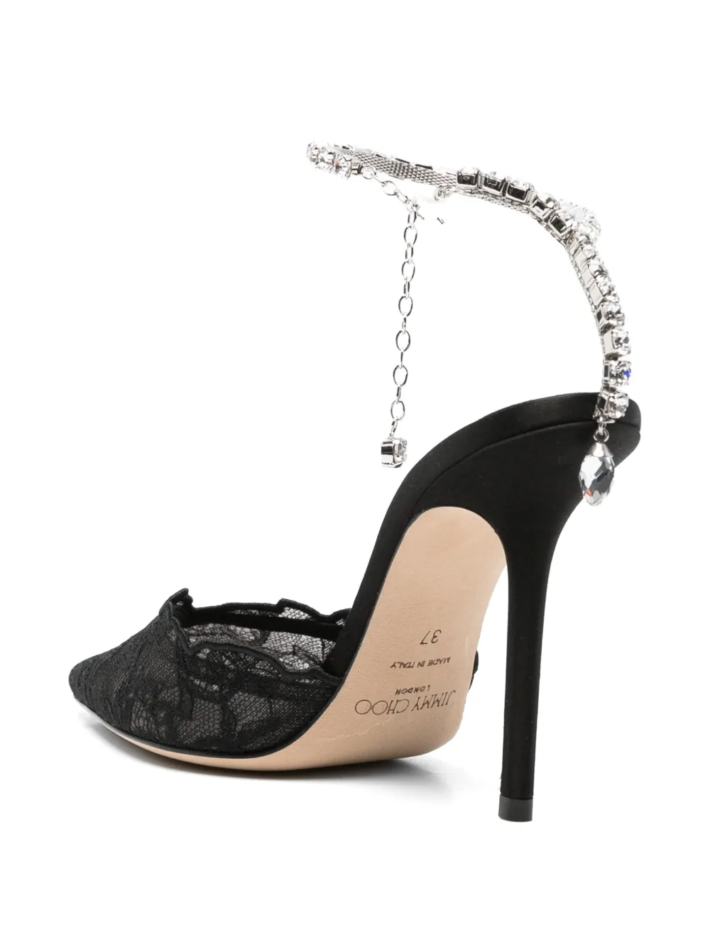 Jimmy Choo Saeda crystal-embellished pumps Zwart