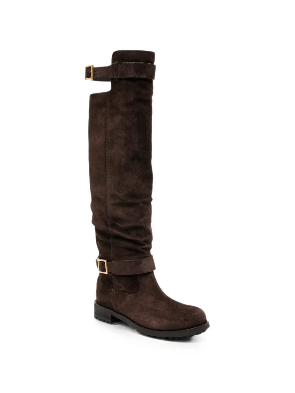 Jimmy Choo Biker KB buckle-strap boots Bruin