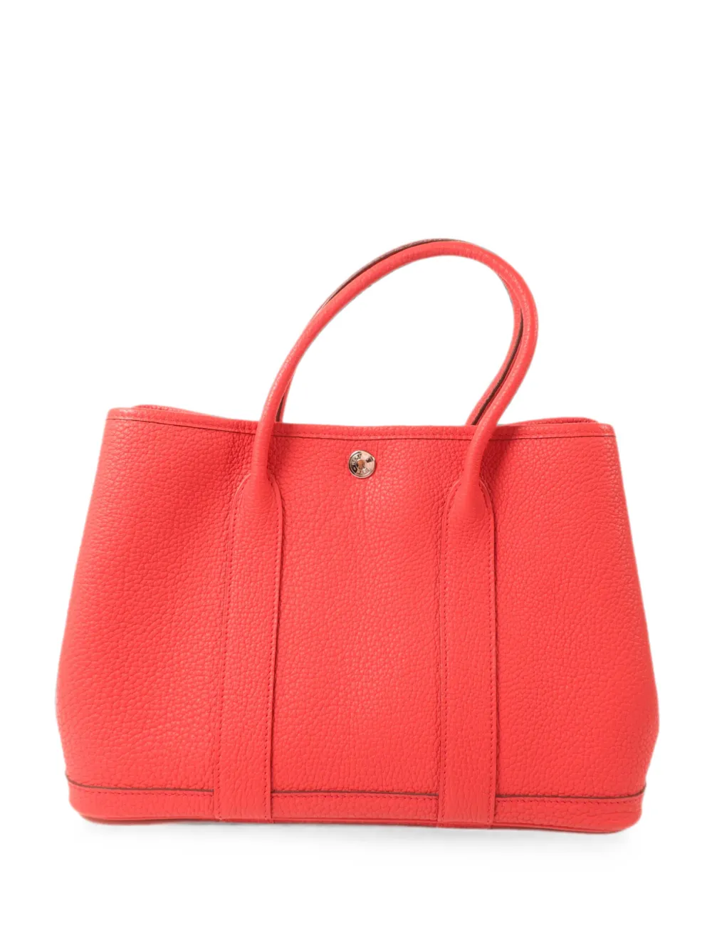 Pre-owned Hermes 2018 Garden Party 30 Tote Bag In Red