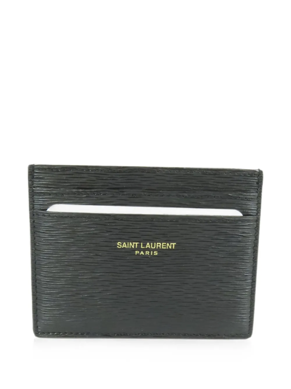 Saint Laurent Pre-Owned textured leather card holder - Nero