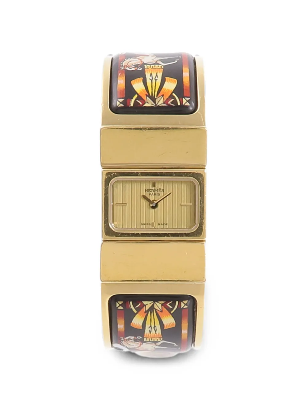 Pre-owned Hermes Loquet 20mm Watch In Gold