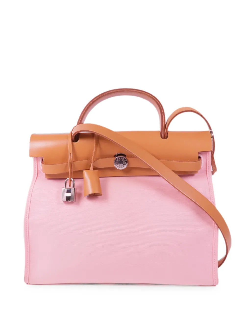 Pre-owned Hermes Herbag Pm 2-way Tote Bag In Pink