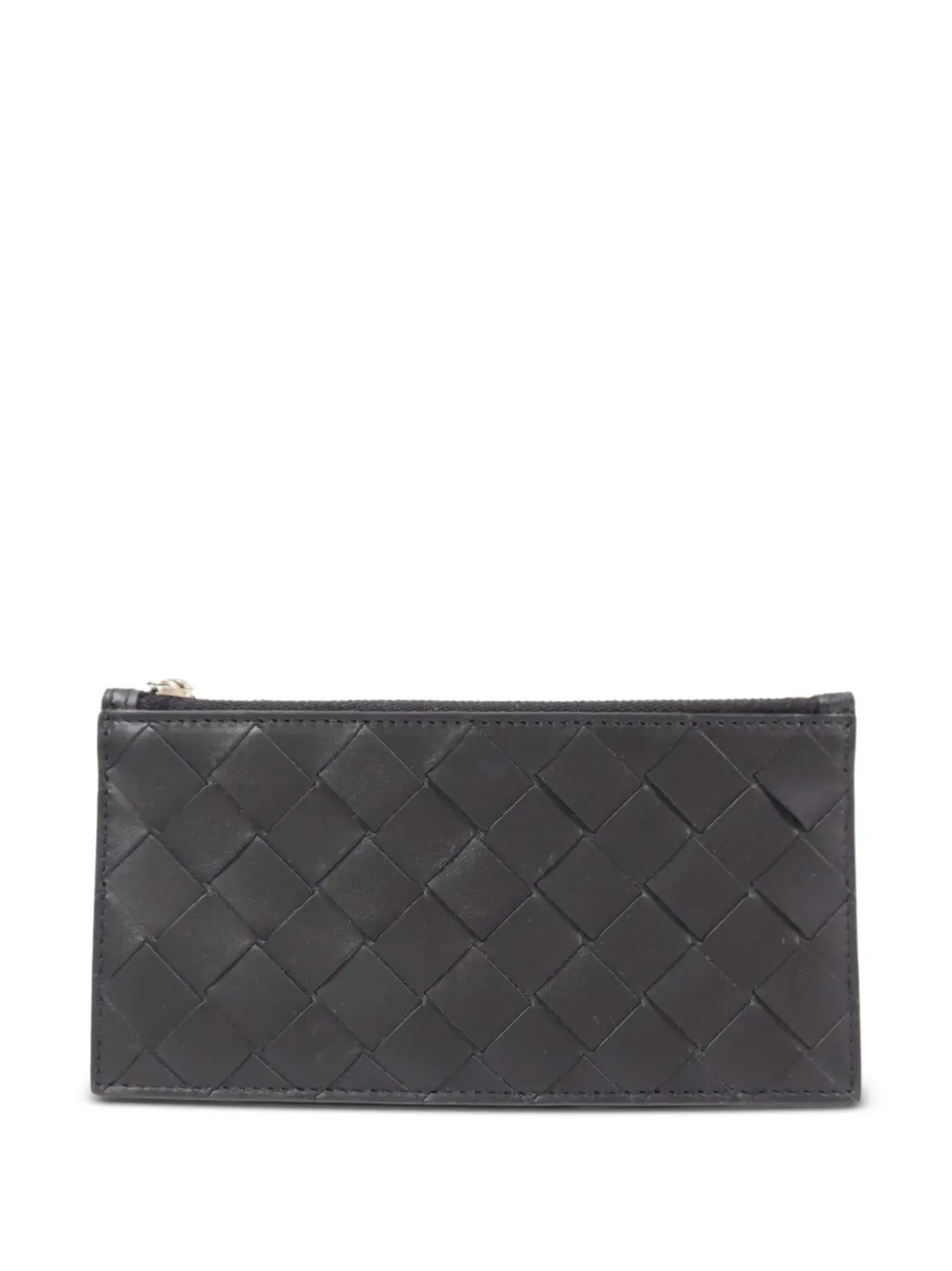 Bottega Veneta Pre-Owned leather zip card case - Nero