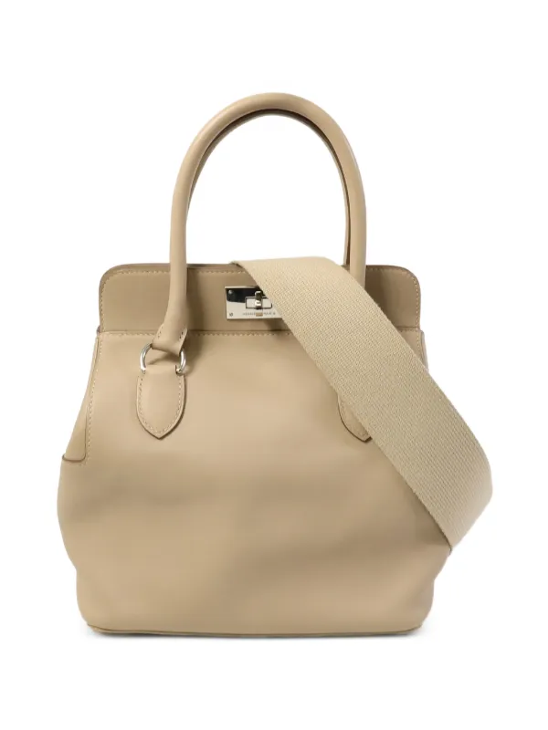 Hermès Pre-owned Toolbox 20 Tote Bag in Neutrals