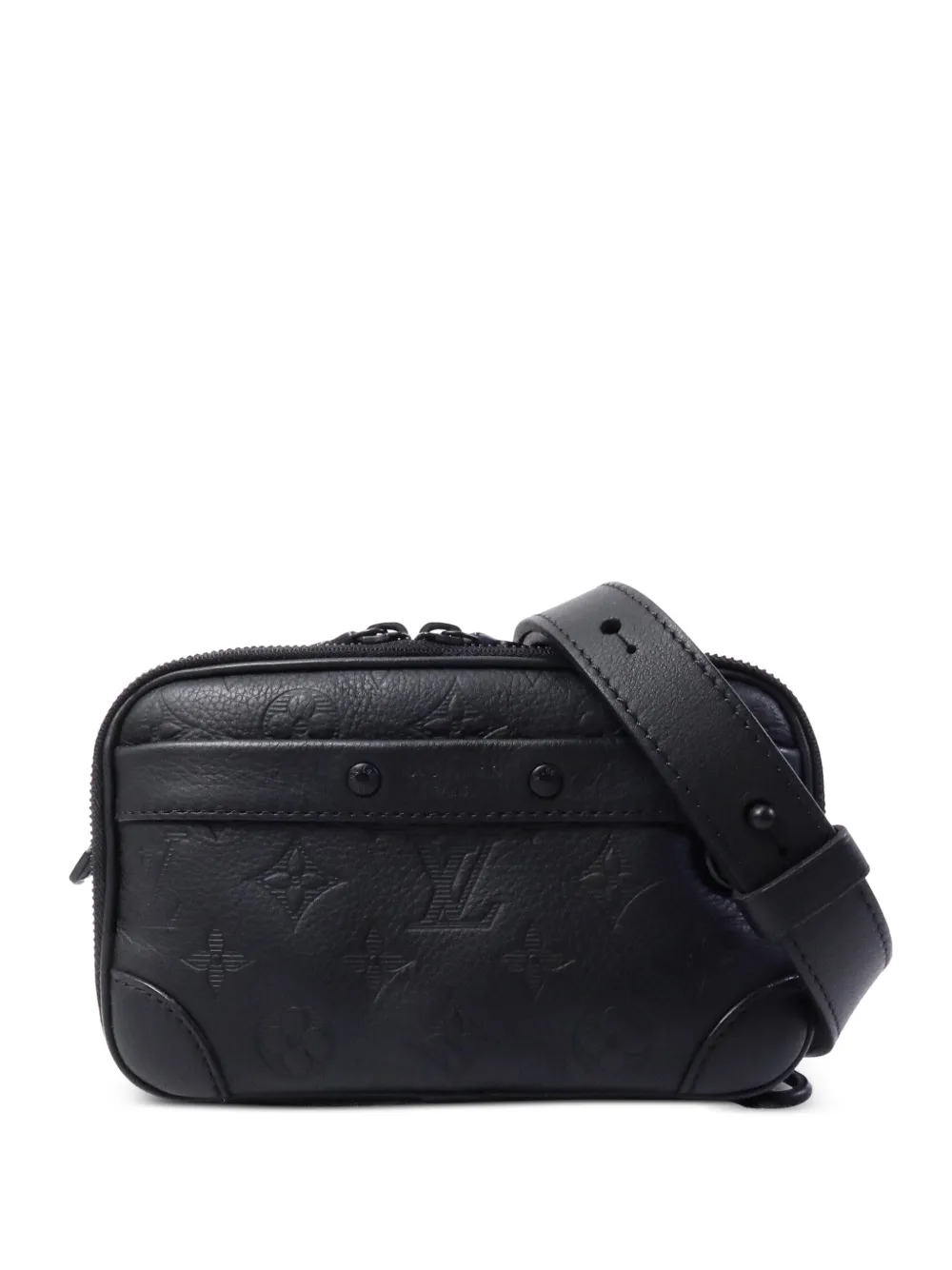 Louis Vuitton Pre-Owned Monogram Shadow Alpha mini shoulder bag - Nero