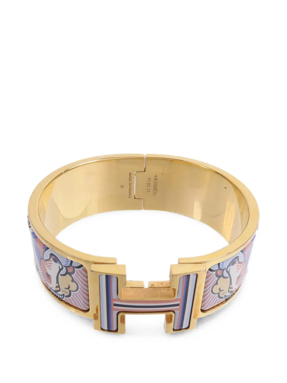 Hermès Pre-Owned Clic Clac H enamel bracelet - Oro