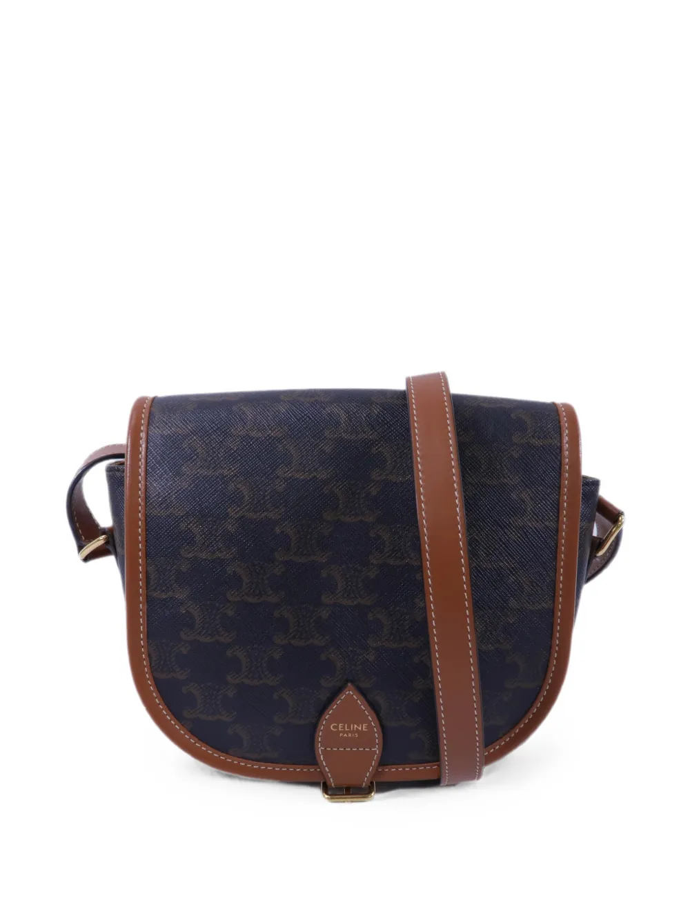 Celine Pre-Owned medium Folco shoulder bag - Marrone