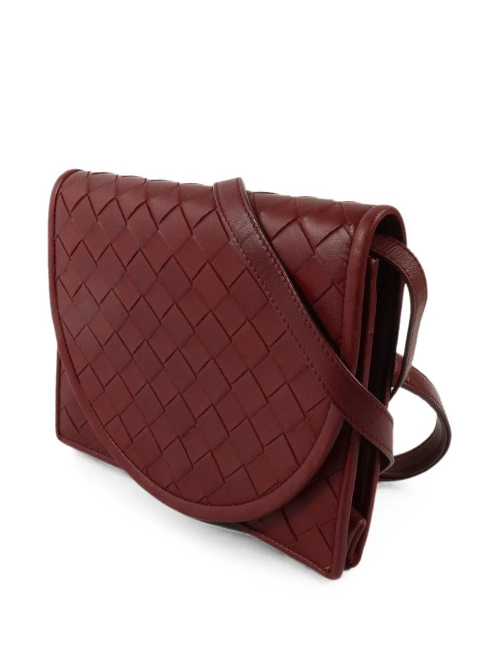 Bottega Veneta Pre-Owned Intrecciato schoudertas Rood