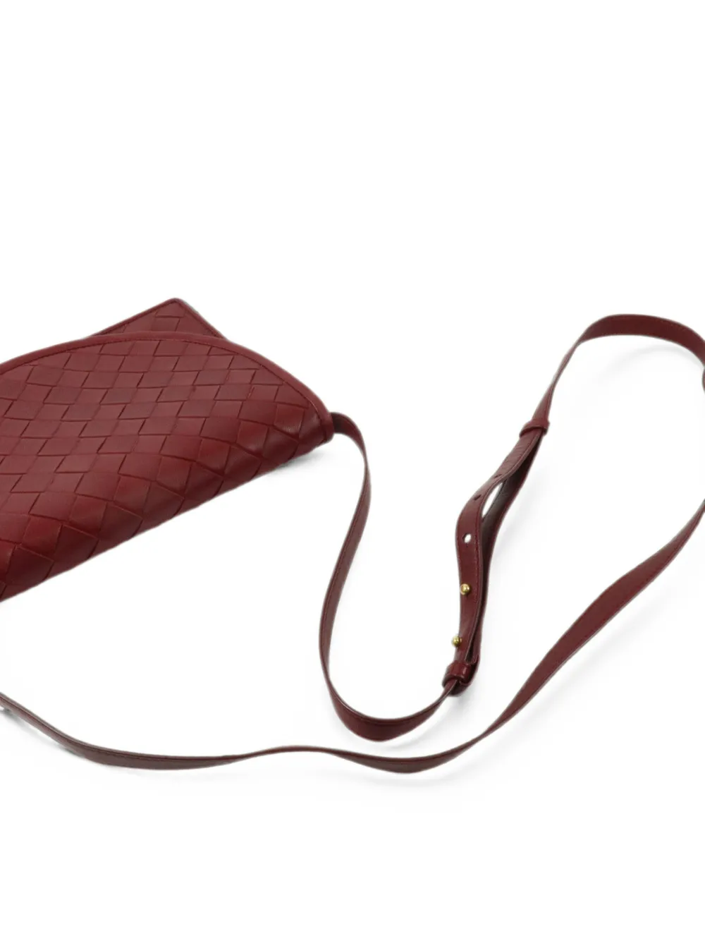 Bottega Veneta Pre-Owned Intrecciato schoudertas Rood