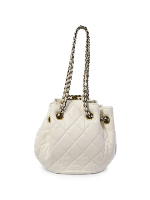 CHANEL Pre-Owned quilted drawstring mini bag