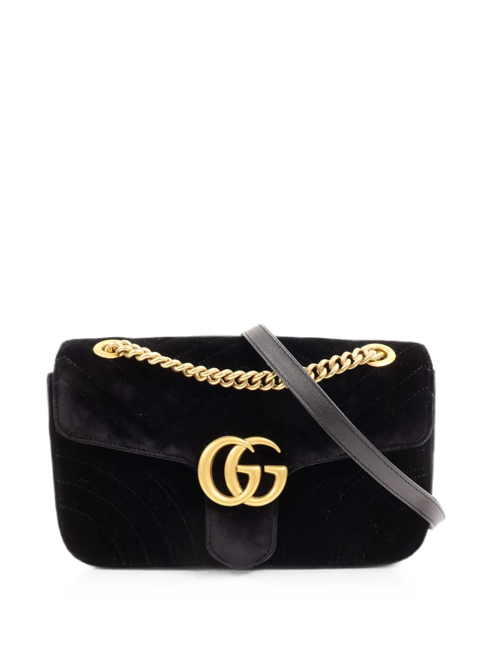 Gucci Pre-Owned GG Marmont chain-strap shoulder bag - Nero