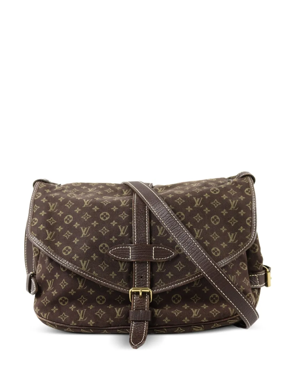 Louis Vuitton Pre-Owned Mini Lin Saumur 30 Monogram shoulder bag - Marrone