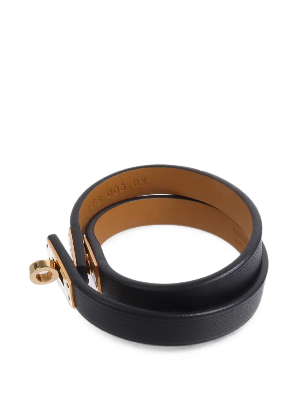 Hermès Pre-owned 2021 Mini Kelly Double Tour Bracelet in Black, view 3