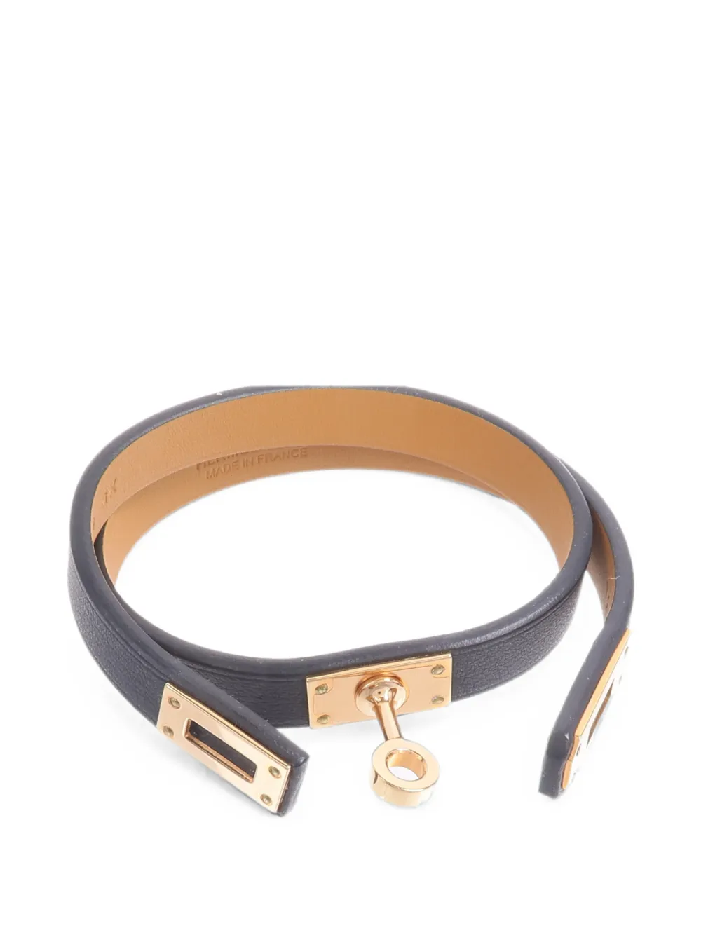 Hermès Pre-owned 2021 Mini Kelly Double Tour Bracelet in Black, view 5