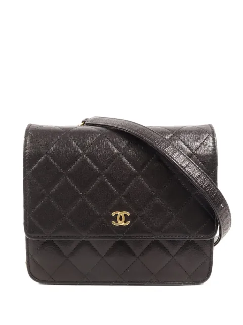 CHANEL Pre-Owned Wallet On Chain Diamond-quilted crossbody bag