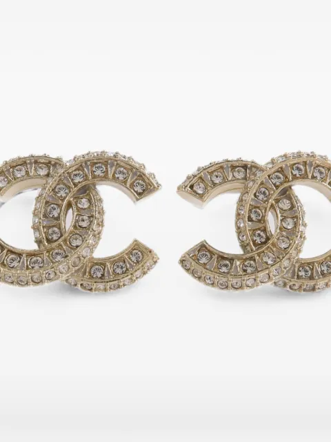 CHANEL Pre-Owned CC crystal-embellished earrings