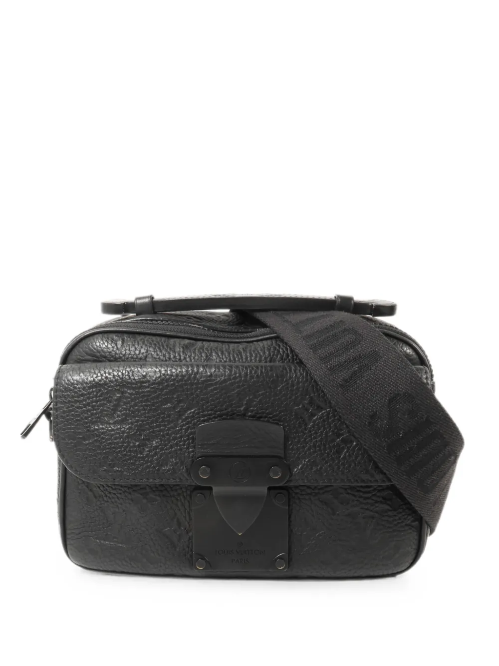 Louis Vuitton Pre-Owned S Lock Monogram Taurillon shoulder bag - Nero