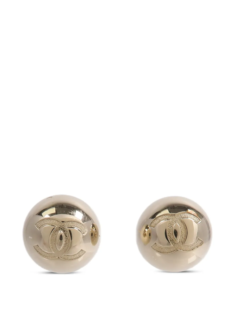 CHANEL Pre-Owned CC sphere earrings - Gold