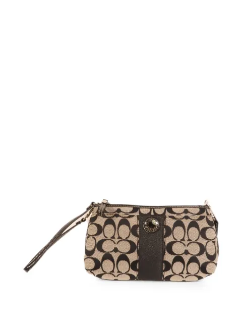Coach Vintage signature monogram canvas pouch